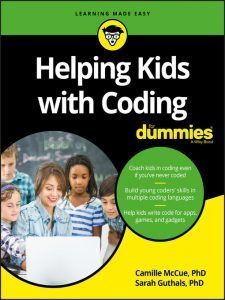 Cover for Helping Kids with Coding for Dummies by Camille McCue PHD